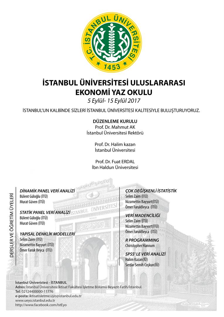 istanbul universitesi uluslararasi ekonomi yaz okulu