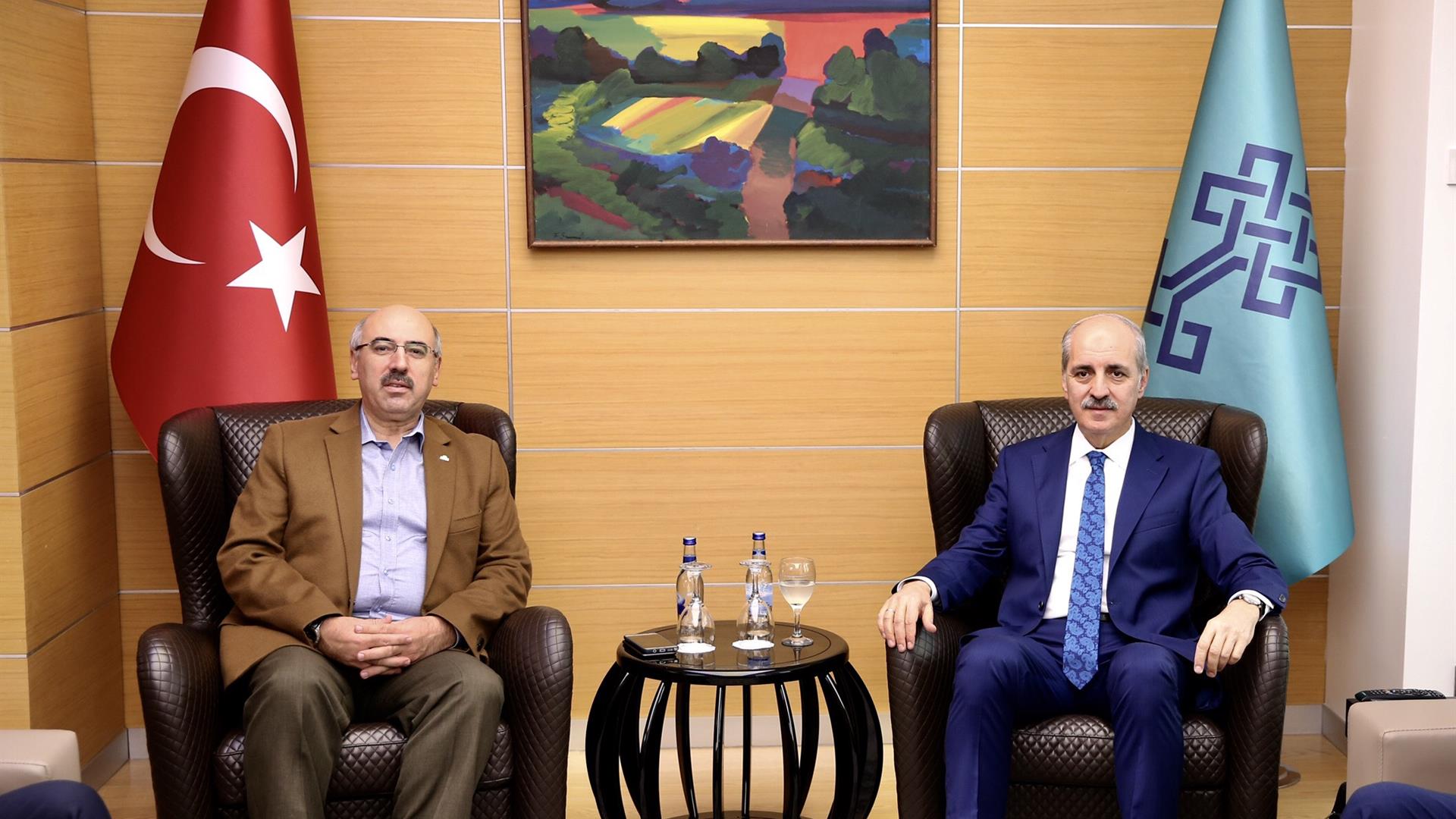 İÜ-Rektörü-Prof.-Dr.-Mahmut-Ak-Kültür-ve-Turizm-Bakanı-Numan-Kurtulmuş’u-Ziyaret-Etti